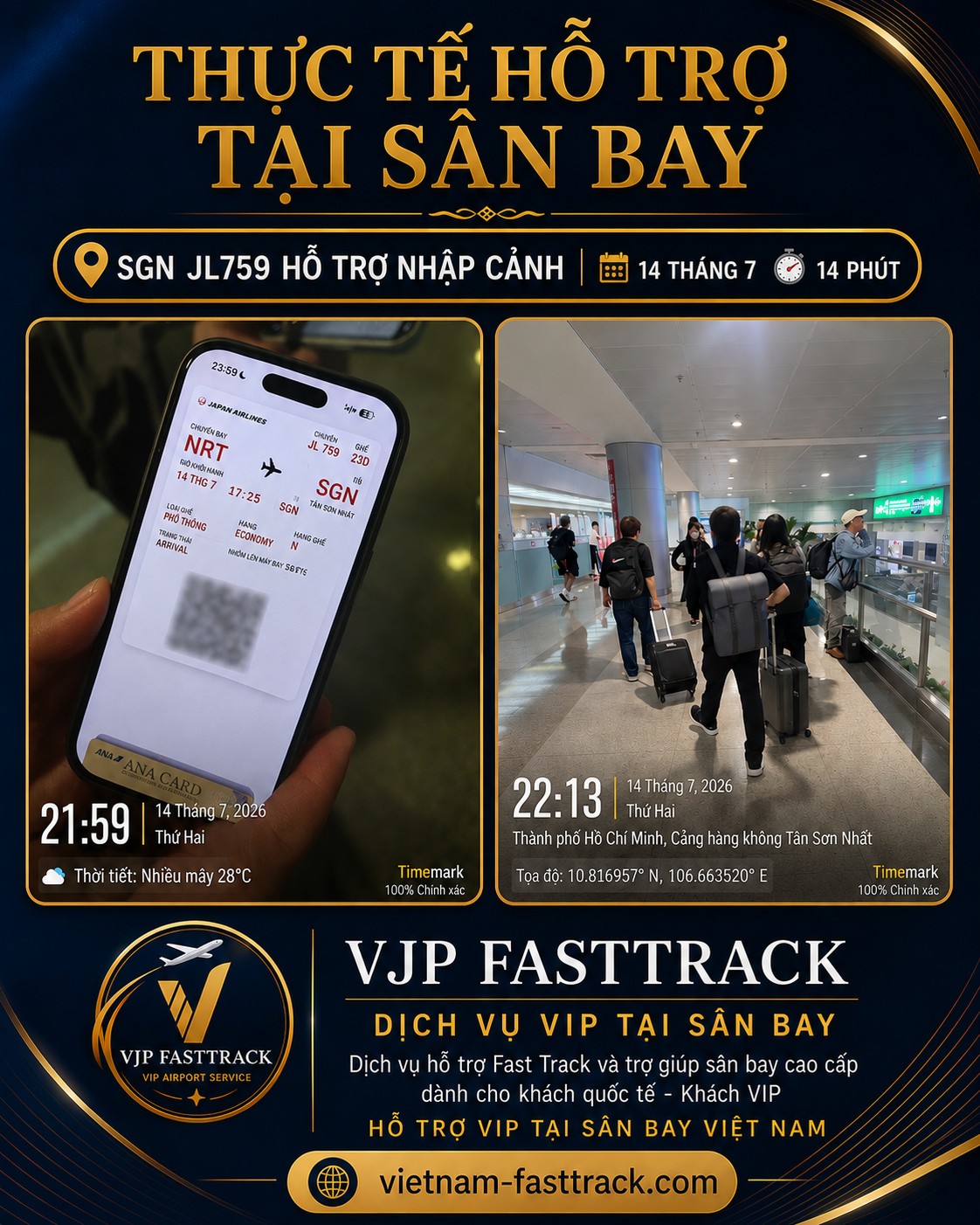 Hỗ trợ Fast Track nhập cảnh sân bay Tân Sơn Nhất