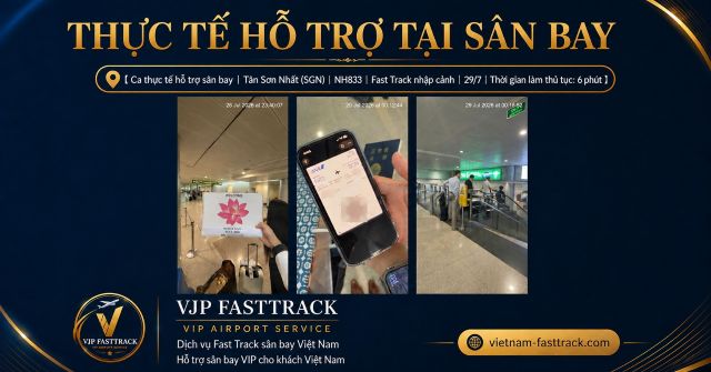 Case Fast Track nhập cảnh Sân bay Tân Sơn Nhất cho hành khách chuyến NH833