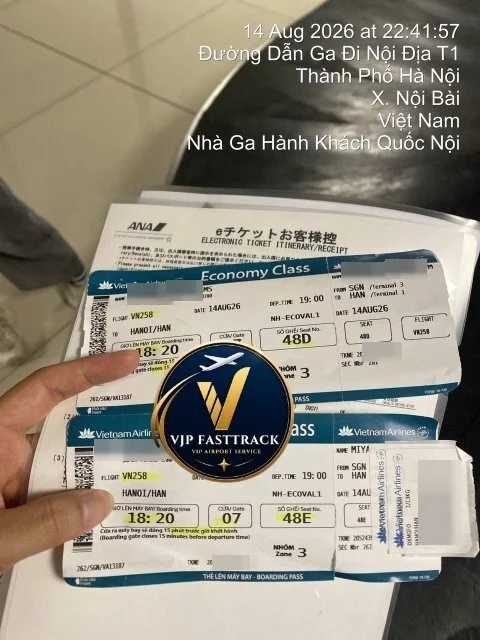 2026年8月14日VN258→NH898便でノイバイ国際空港に到着されたお客様のサポートの様子