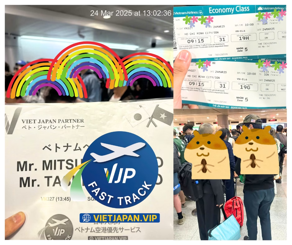 VN327 | Osaka đi TP.HCM | Hướng dẫn nhập cảnh Tân Sơn Nhất – VJP FASTTRACK