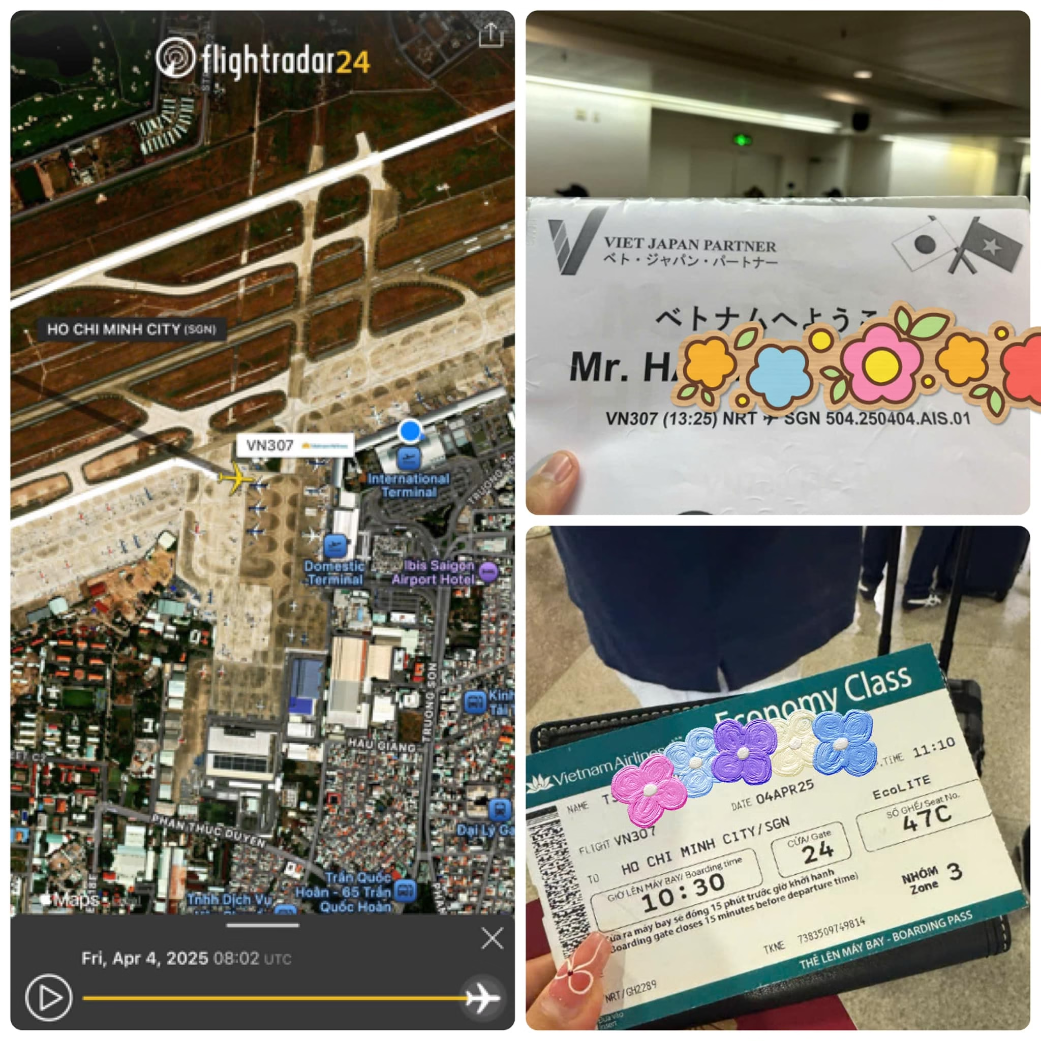 VN307便で成田からホーチミン・タンソンニャット空港へ到着する方向け入国サポート