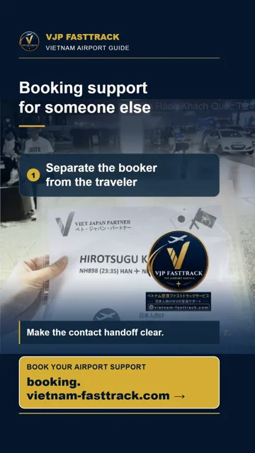 Booking Vietnam Airport Support for Someone Else